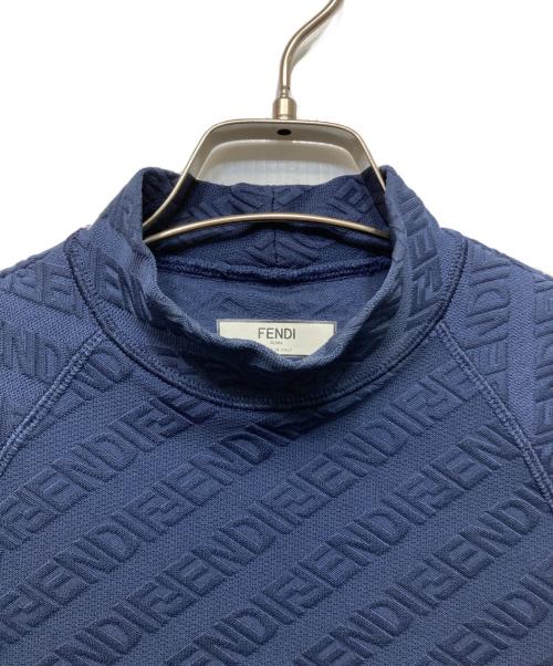 FENDI（フェンディ）FENDI (フェンディ) ジャガードズッカ柄Tシャツ ブルー サイズ:Sの古着・服飾アイテム
