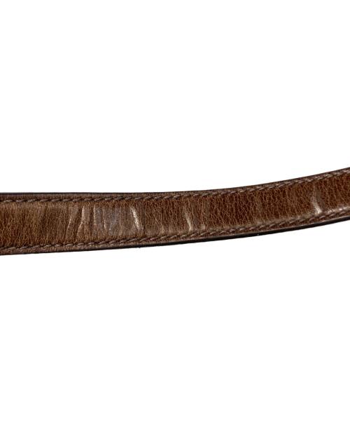 MIU MIU（ミュウミュウ）MIU MIU (ミュウミュウ) サイドリボン2WAY ハンドバッグ ブラウンの古着・服飾アイテム