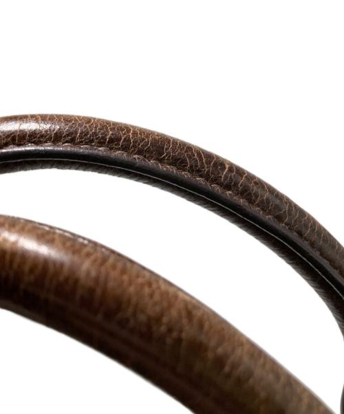 MIU MIU（ミュウミュウ）MIU MIU (ミュウミュウ) サイドリボン2WAY ハンドバッグ ブラウンの古着・服飾アイテム