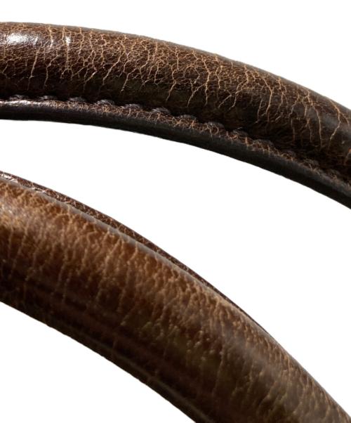 MIU MIU（ミュウミュウ）MIU MIU (ミュウミュウ) サイドリボン2WAY ハンドバッグ ブラウンの古着・服飾アイテム