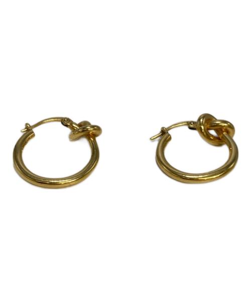 CELINE（セリーヌ）CELINE (セリーヌ) ノットスモールフープピアス ゴールドの古着・服飾アイテム