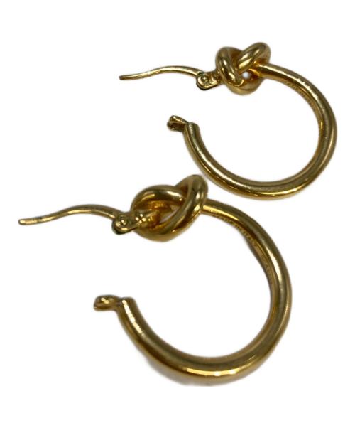 CELINE（セリーヌ）CELINE (セリーヌ) ノットスモールフープピアス ゴールドの古着・服飾アイテム