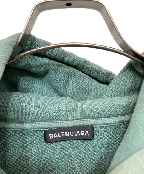 BALENCIAGA（バレンシアガ）BALENCIAGA (バレンシアガ) Back Logo Hoodie グリーン サイズ:Lの古着・服飾アイテム