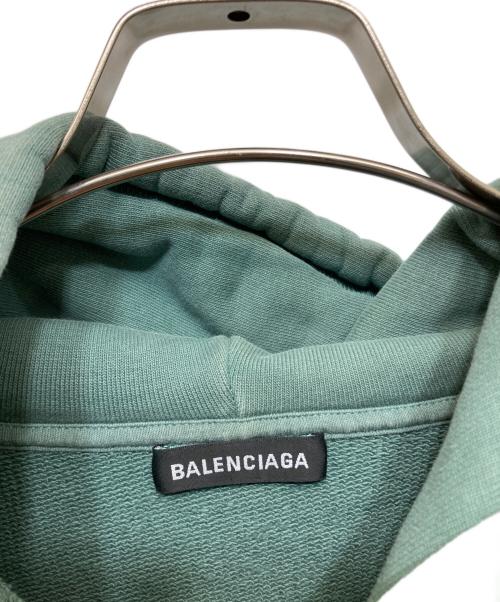 BALENCIAGA（バレンシアガ）BALENCIAGA (バレンシアガ) Back Logo Hoodie グリーン サイズ:Lの古着・服飾アイテム