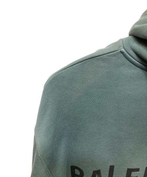 BALENCIAGA（バレンシアガ）BALENCIAGA (バレンシアガ) Back Logo Hoodie グリーン サイズ:Lの古着・服飾アイテム