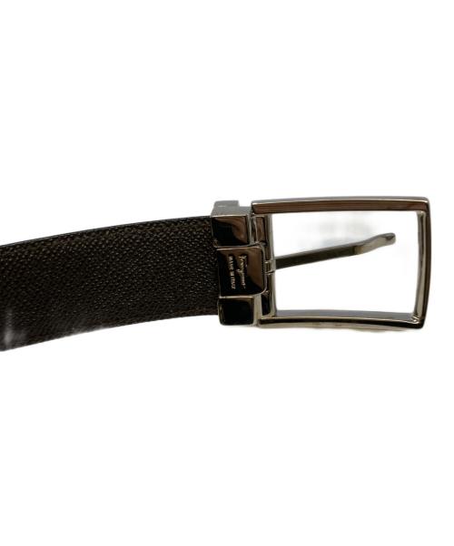 Salvatore Ferragamo（サルヴァトーレ フェラガモ）Salvatore Ferragamo (サルヴァトーレ フェラガモ) ダブルガンチーニバックルレザーベルト ブラックの古着・服飾アイテム