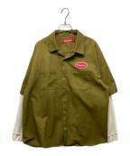 SUPREMEシュプリーム）の古着「Thermal Sleeve Work Shirt」｜カーキ