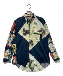 PAUL SMITH（ポールスミス）の古着「総柄シャツ」｜ネイビー×イエロー