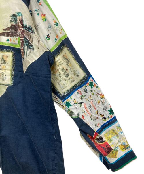PAUL SMITH（ポールスミス）Paul Smith (ポールスミス) 総柄シャツ ネイビー×イエロー サイズ:Mの古着・服飾アイテム