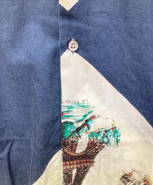 PAUL SMITH（ポールスミス）Paul Smith (ポールスミス) 総柄シャツ ネイビー×イエロー サイズ:Mの古着・服飾アイテム