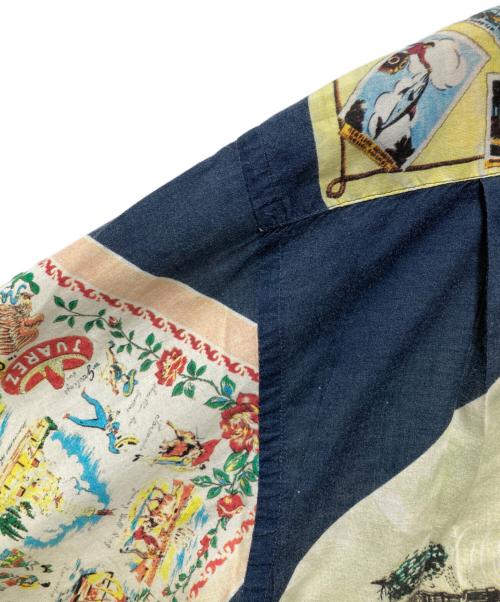 PAUL SMITH（ポールスミス）Paul Smith (ポールスミス) 総柄シャツ ネイビー×イエロー サイズ:Mの古着・服飾アイテム