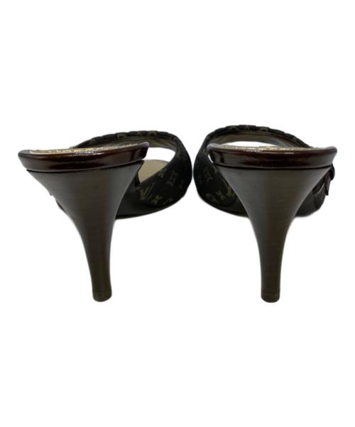 LOUIS VUITTON（ルイ ヴィトン）LOUIS VUITTON (ルイ ヴィトン) モノグラム ヒールサンダル ブラウン サイズ:38の古着・服飾アイテム