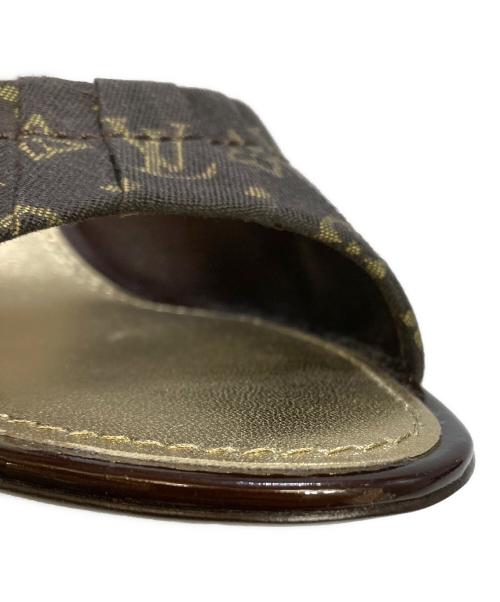 LOUIS VUITTON（ルイ ヴィトン）LOUIS VUITTON (ルイ ヴィトン) モノグラム ヒールサンダル ブラウン サイズ:38の古着・服飾アイテム