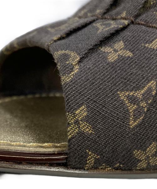 LOUIS VUITTON（ルイ ヴィトン）LOUIS VUITTON (ルイ ヴィトン) モノグラム ヒールサンダル ブラウン サイズ:38の古着・服飾アイテム