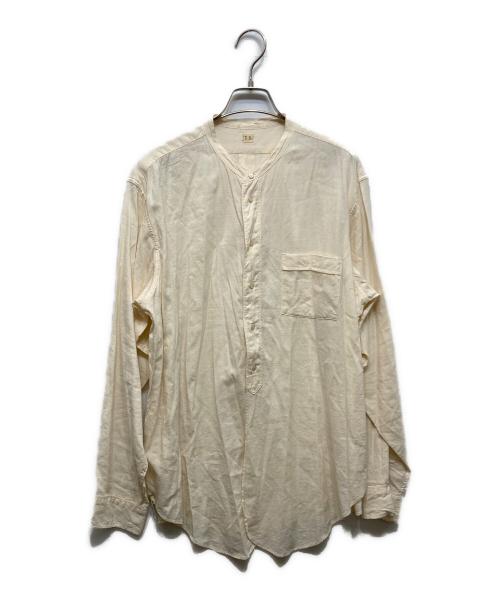 Taiga Takahashi（タイガ タカハシ）Taiga Takahashi (タイガ タカハシ) Band Collar Shirt ホワイト サイズ:16の古着・服飾アイテム