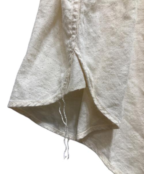 Taiga Takahashi（タイガ タカハシ）Taiga Takahashi (タイガ タカハシ) Band Collar Shirt ホワイト サイズ:16の古着・服飾アイテム