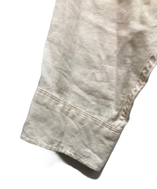 Taiga Takahashi（タイガ タカハシ）Taiga Takahashi (タイガ タカハシ) Band Collar Shirt ホワイト サイズ:16の古着・服飾アイテム