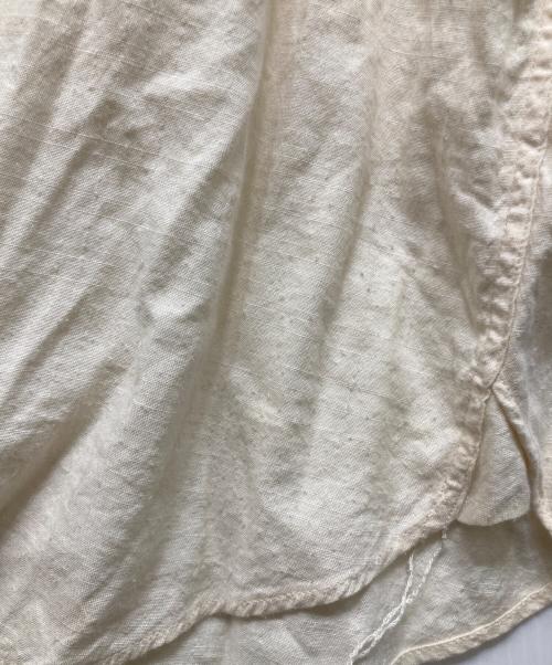 Taiga Takahashi（タイガ タカハシ）Taiga Takahashi (タイガ タカハシ) Band Collar Shirt ホワイト サイズ:16の古着・服飾アイテム