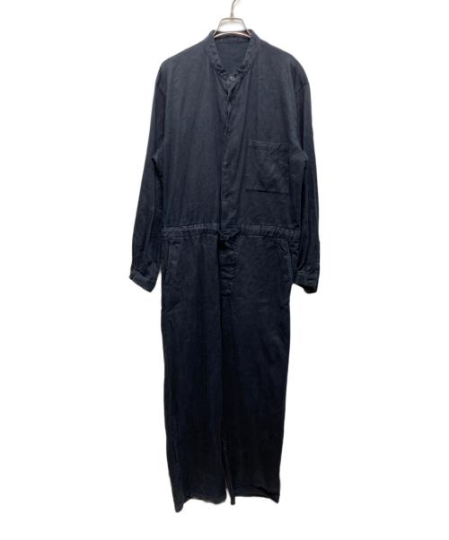nestrobe confect（ネストローブ コンフェクト）nestrobe confect (ネストローブ コンフェクト) UpcycleLino ツイルオールインワン ネイビー サイズ:4の古着・服飾アイテム