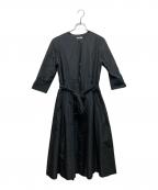 atelier KEISUZUKIアトリエ ケイスズキ）の古着「ベルテットロングワンピースコート」｜ブラック