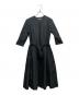 atelier KEISUZUKI（アトリエ ケイスズキ）の古着「ベルテットロングワンピースコート」｜ブラック