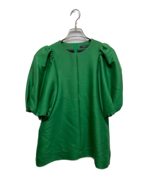 KEINA RITA（ケイナ リタ）KEINA RITA (ケイナ リタ) パフスリーブブラウス グリーン サイズ:36の古着・服飾アイテム