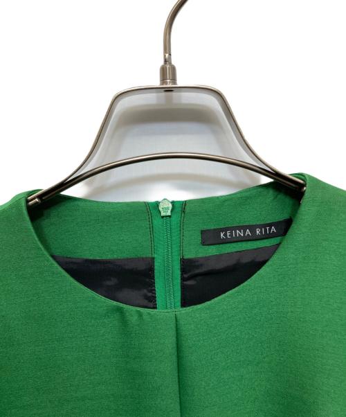 KEINA RITA（ケイナ リタ）KEINA RITA (ケイナ リタ) パフスリーブブラウス グリーン サイズ:36の古着・服飾アイテム