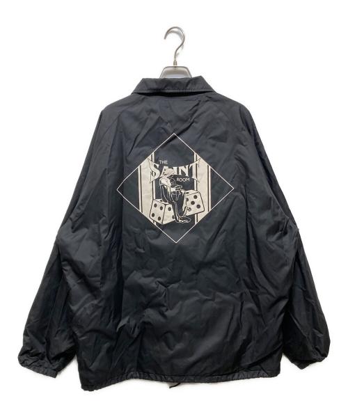 SAINT MICHAEL（セントマイケル）SAINT MICHAEL (セントマイケル) SHERMER ACADEMY (シャーマーアカデミー) コーチジャケット ブラック サイズ:Lの古着・服飾アイテム