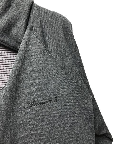 Answer4（アンサーフォー）Answer4 (アンサーフォー) Power Grid Full-Zip Hoodie グレー サイズ:Mの古着・服飾アイテム