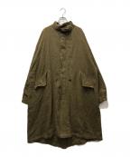 blurhms ROOTSTOCKブラームスルーツストック）の古着「23AW Ramie Wool 65 Coat（ラミーウール65コート）bROOTS23F3 / モッズコート」｜カーキ