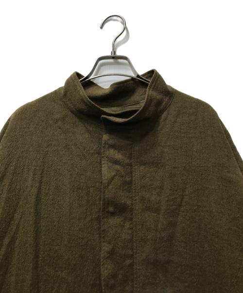 blurhms ROOTSTOCK（ブラームスルーツストック）blurhms ROOTSTOCK (ブラームスルーツストック) 23AW Ramie Wool 65 Coat（ラミーウール65コート）bROOTS23F3 / モッズコート カーキ サイズ:4の古着・服飾アイテム