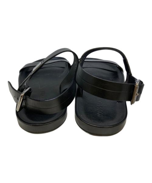 LOUIS VUITTON（ルイ ヴィトン）LOUIS VUITTON (ルイ ヴィトン) Black Flat Sandal ブラック サイズ:9の古着・服飾アイテム