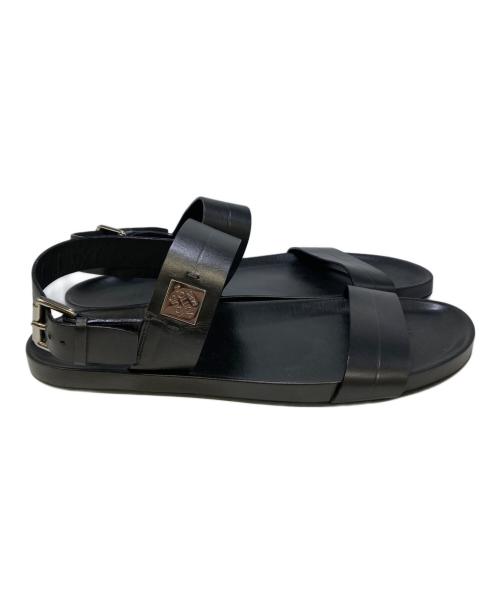 LOUIS VUITTON（ルイ ヴィトン）LOUIS VUITTON (ルイ ヴィトン) Black Flat Sandal ブラック サイズ:9の古着・服飾アイテム