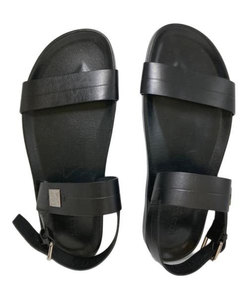 LOUIS VUITTON（ルイ ヴィトン）LOUIS VUITTON (ルイ ヴィトン) Black Flat Sandal ブラック サイズ:9の古着・服飾アイテム