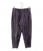 HOMME PLISSE ISSEY MIYAKEオム プリッセ イッセイ ミヤケ）の古着「テーパードプリーツパンツ」｜パープル