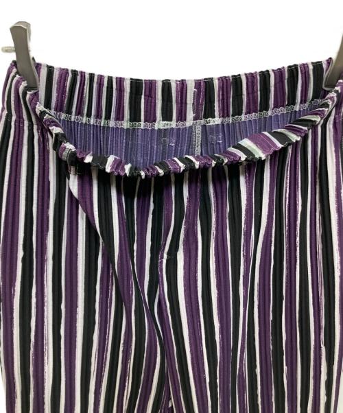 HOMME PLISSE ISSEY MIYAKE（オム プリッセ イッセイ ミヤケ）HOMME PLISSE ISSEY MIYAKE (オム プリッセ イッセイ ミヤケ) テーパードプリーツパンツ パープル サイズ:2の古着・服飾アイテム