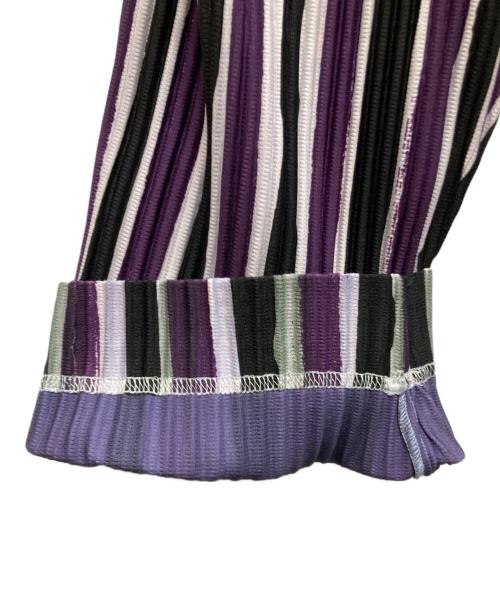 HOMME PLISSE ISSEY MIYAKE（オム プリッセ イッセイ ミヤケ）HOMME PLISSE ISSEY MIYAKE (オム プリッセ イッセイ ミヤケ) テーパードプリーツパンツ パープル サイズ:2の古着・服飾アイテム