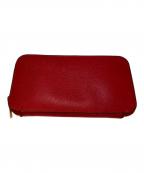Valextraヴァレクストラ）の古着「ラウンドジップロングウォレット」｜レッド