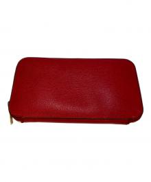 Valextra（ヴァレクストラ）の古着「ラウンドジップロングウォレット」｜レッド