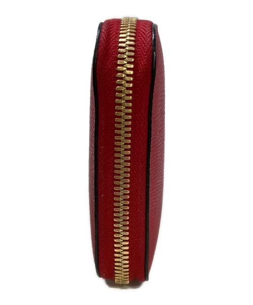 Valextra（ヴァレクストラ）Valextra (ヴァレクストラ) ラウンドジップロングウォレット レッドの古着・服飾アイテム