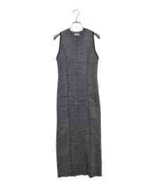 FRAY ID（フレイ アイディー）の古着「Iラインリブニットワンピース」｜グレー