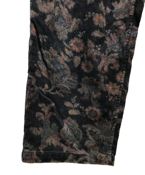 yuan（ユアン）yuan (ユアン) BOTANICAL CORDUROY PANTS（ボタニカルコーデュロイパンツ） ブラック サイズ:FREEの古着・服飾アイテム