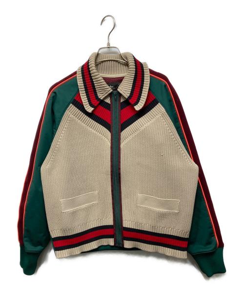 KOLOR（カラー）KOLOR (カラー) ニットドッキングブルゾン グリーン サイズ:1の古着・服飾アイテム