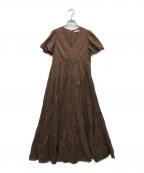 MARIHAマリハ）の古着「ティアードマキシワンピース」｜ブラウン