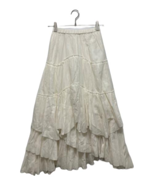 CASA FLINE（カーサフライン）CASA FLINE (カーサフライン) コットンティアードスカート ホワイト サイズ:FREEの古着・服飾アイテム