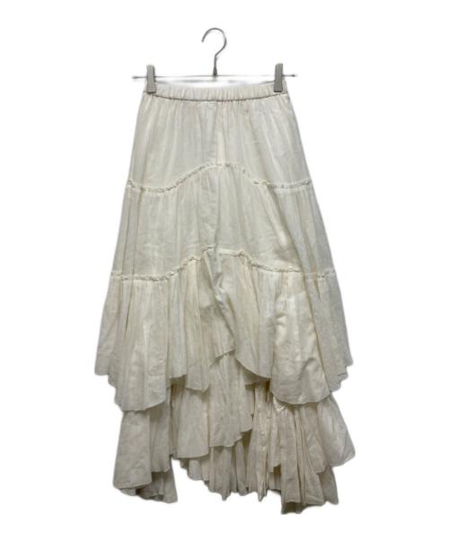 CASA FLINE（カーサフライン）CASA FLINE (カーサフライン) コットンティアードスカート ホワイト サイズ:FREEの古着・服飾アイテム