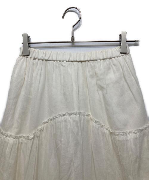 CASA FLINE（カーサフライン）CASA FLINE (カーサフライン) コットンティアードスカート ホワイト サイズ:FREEの古着・服飾アイテム