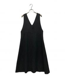 BEARDSLEY（ビアズリー）の古着「ジャガードジャンパースカート」｜ブラック