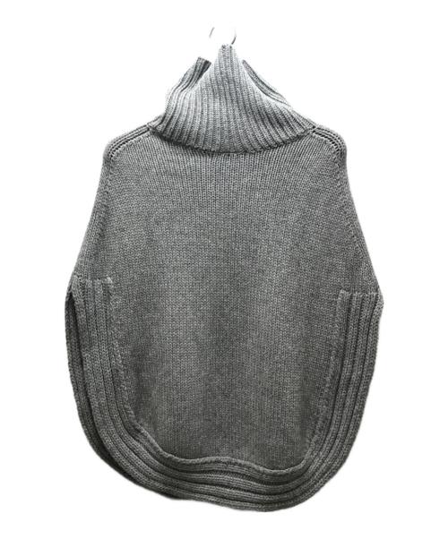 GUCCI（グッチ）GUCCI (グッチ) キャメルニットポンチョ 205306.X7501 グレー サイズ:実寸参照の古着・服飾アイテム