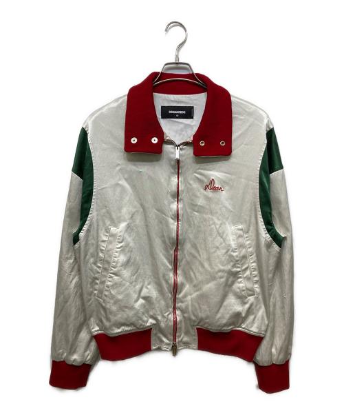 DSQUARED2（ディースクエアード）DSQUARED2 (ディースクエアード) サテンスポーツジャケット マルチカラー サイズ:50の古着・服飾アイテム